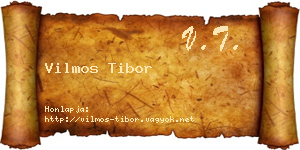 Vilmos Tibor névjegykártya